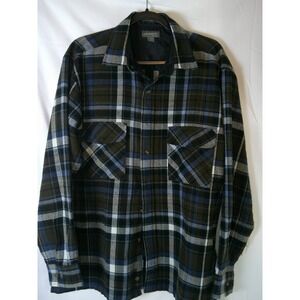 Architect Mens‎ Long Sleeve Plaid Flannel Shirt Size Large